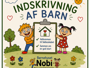 Indskrivning af barn - billede er AI genereret